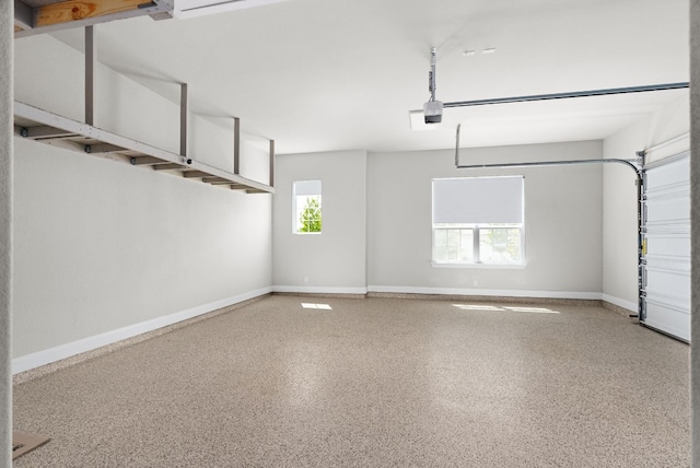 garage featuring baseboards