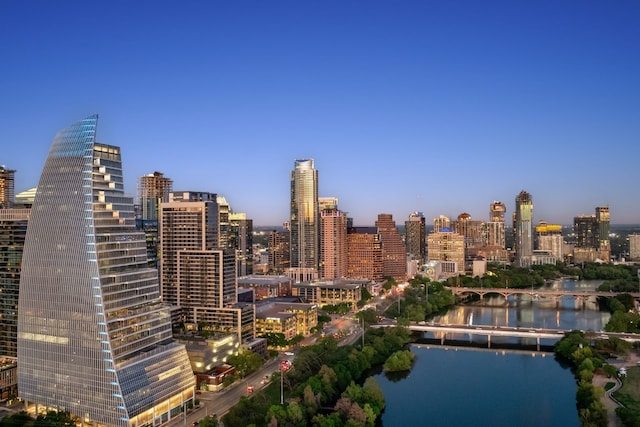 view of city featuring a water view