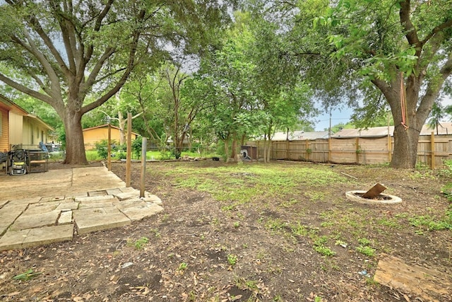 view of yard featuring a patio