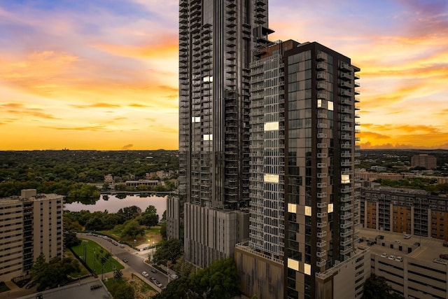 view of city featuring a water view