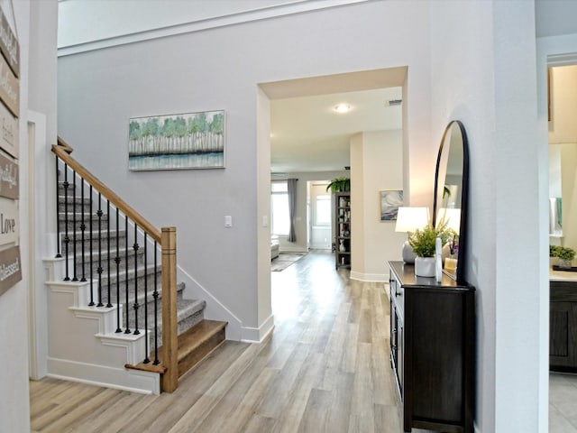 interior space featuring light wood-type flooring