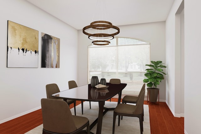 dining room with hardwood / wood-style floors