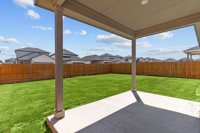 view of yard with a patio