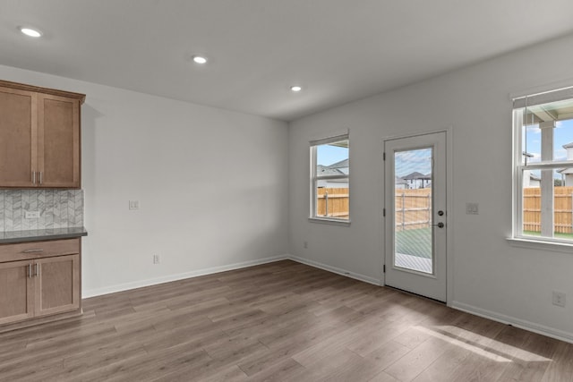 interior space featuring light hardwood / wood-style flooring