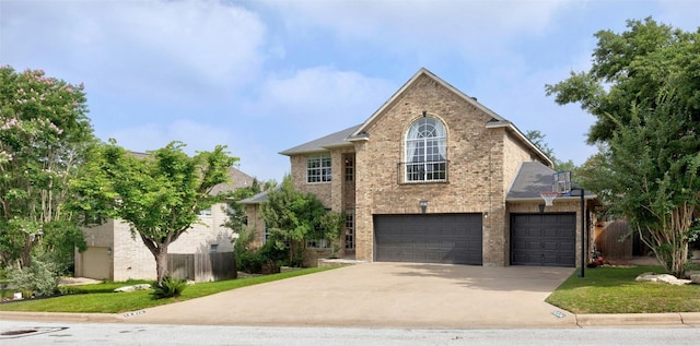 view of property featuring a garage