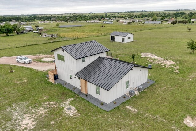 bird's eye view with a rural view