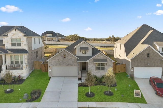 view of front of property featuring a front yard