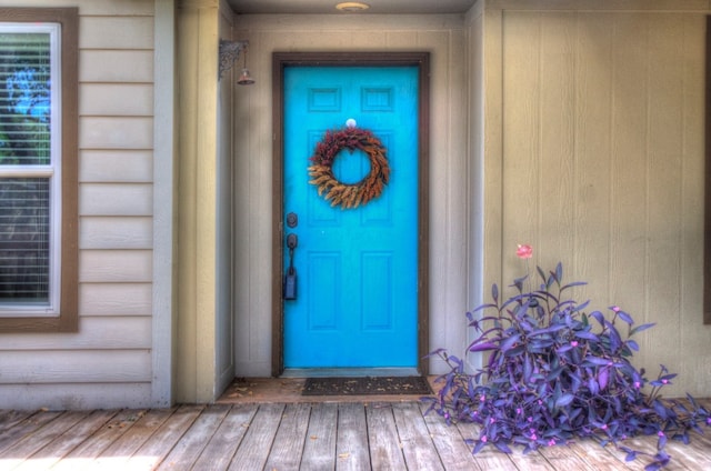 view of doorway to property