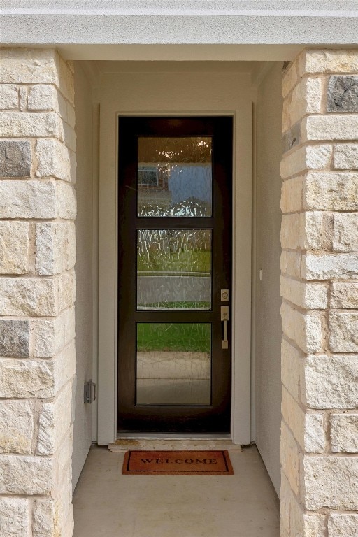 view of doorway to property