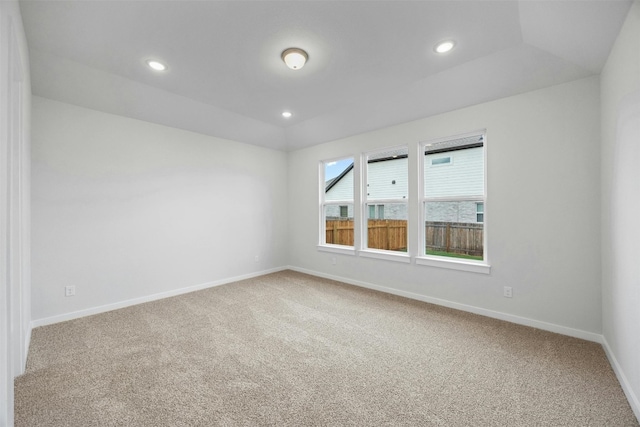 view of carpeted spare room