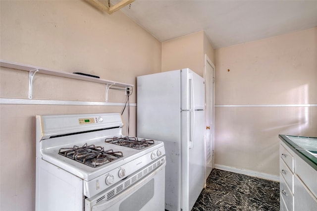 kitchen featuring white appliances