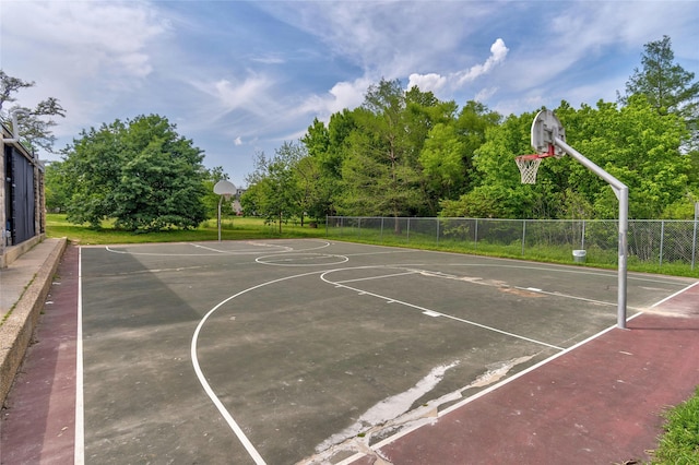 view of sport court