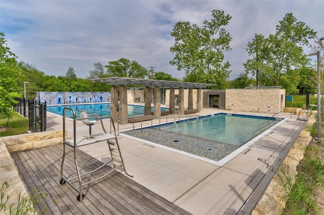 view of pool with a patio