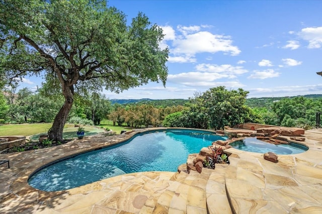 view of pool with a patio