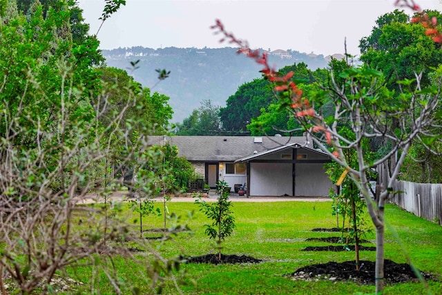 exterior space featuring a lawn