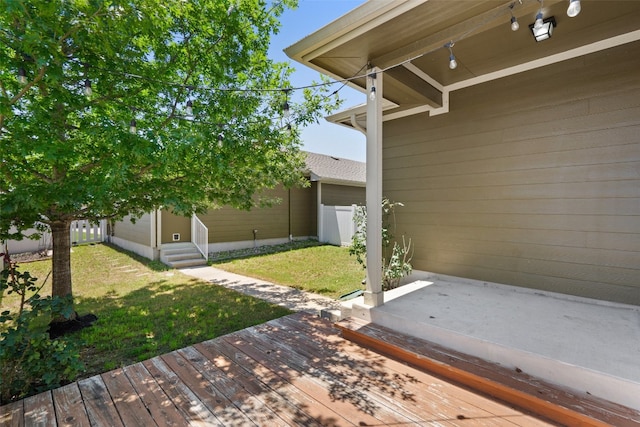 exterior space featuring a deck