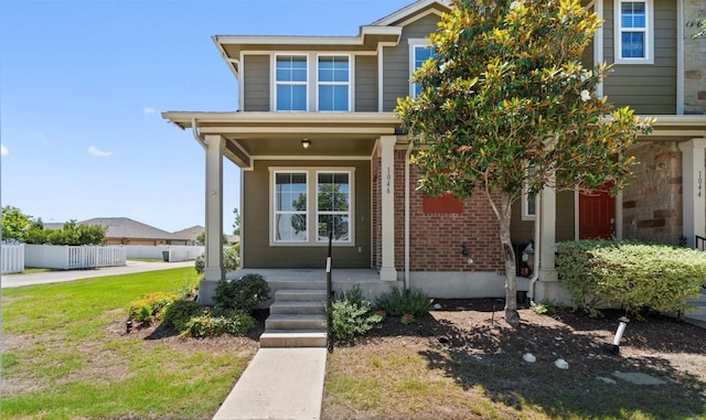 view of front of house featuring covered porch