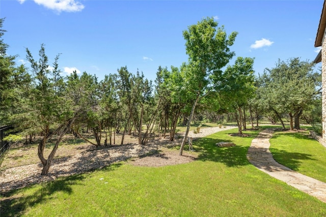 view of home's community featuring a lawn