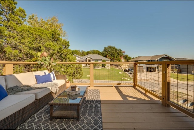 deck featuring an outdoor hangout area