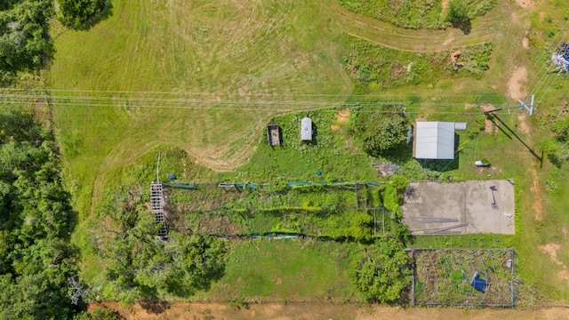 aerial view with a rural view