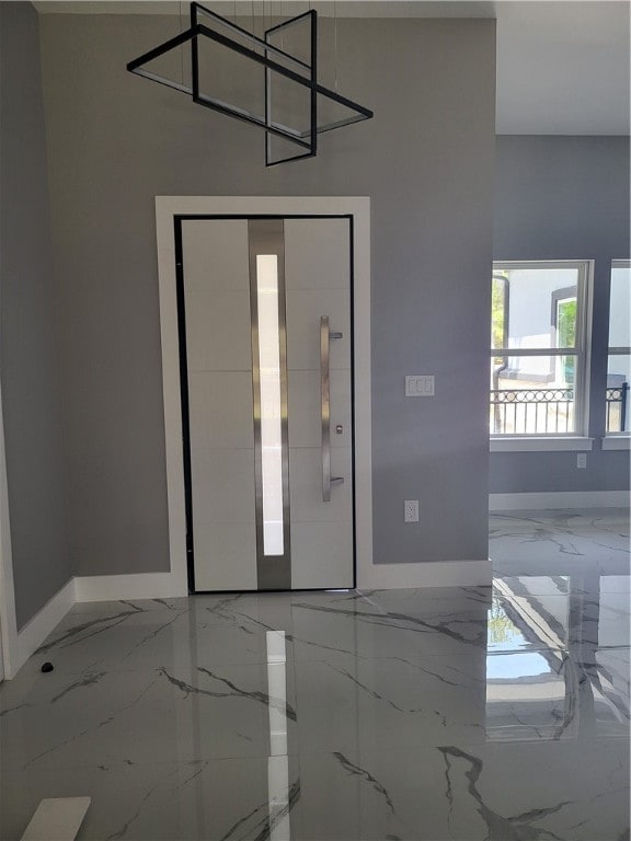 view of tiled foyer