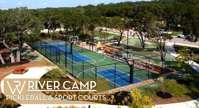 view of sport court featuring tennis court