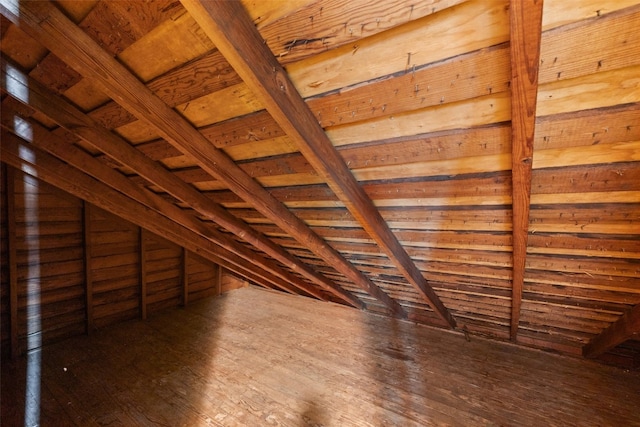 view of attic