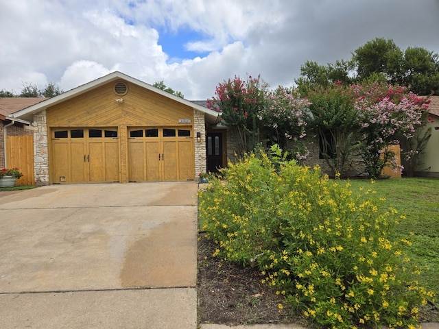 view of front facade with a garage