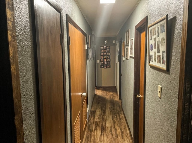 hall featuring dark hardwood / wood-style floors