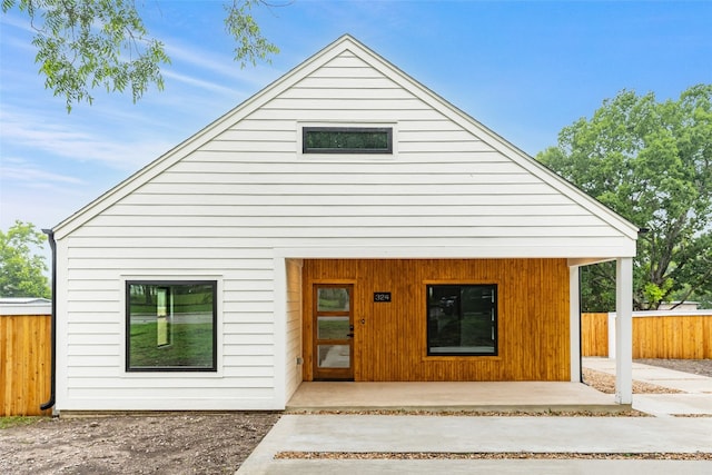 back of house featuring a patio area