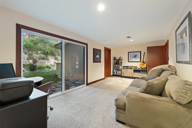 view of carpeted living room