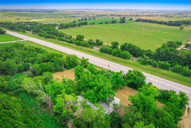 aerial view with a rural view