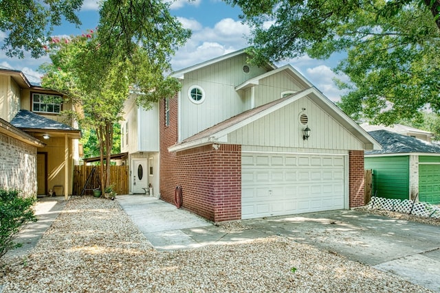 view of front of house featuring a garage