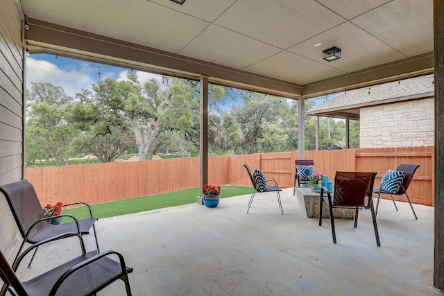 view of sunroom