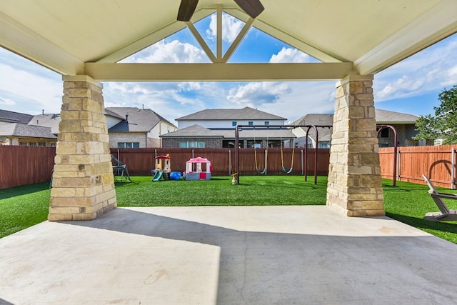 view of patio / terrace with a playground