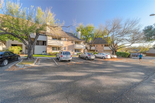 exterior space with a garage