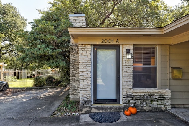 view of doorway to property