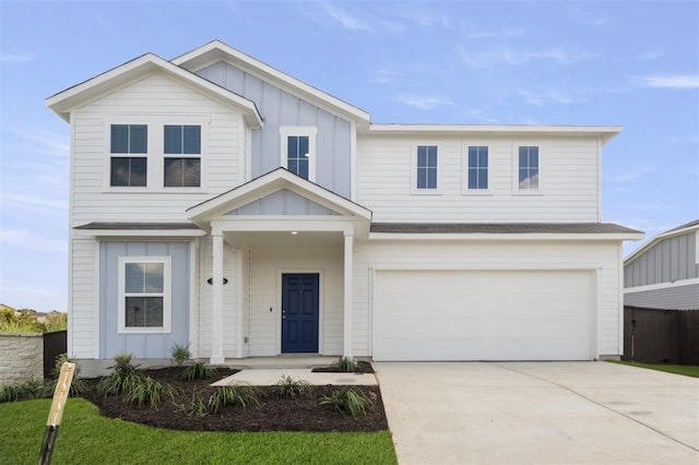 view of front of house featuring a garage