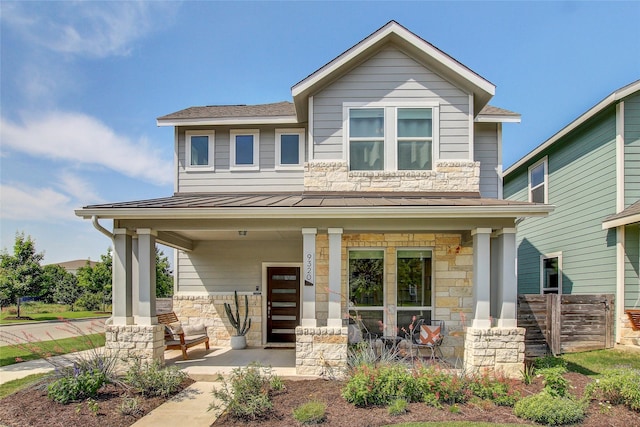 view of front of house with covered porch