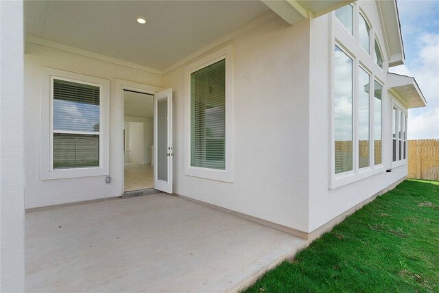 exterior space featuring a patio area