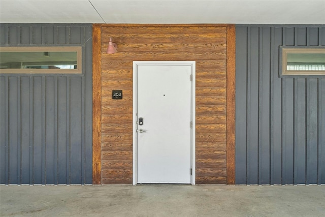 view of doorway to property