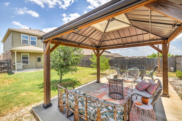 view of patio with a gazebo