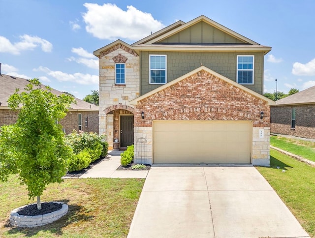 front facade with a front yard