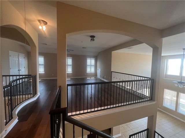 corridor featuring hardwood / wood-style flooring