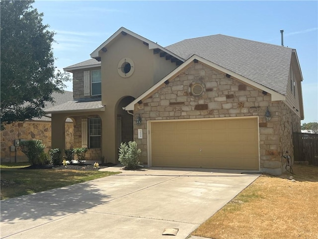 view of front of home featuring a garage