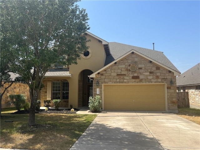 view of front of house featuring a garage