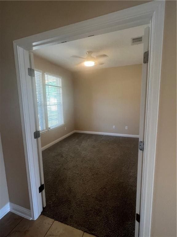 view of carpeted spare room