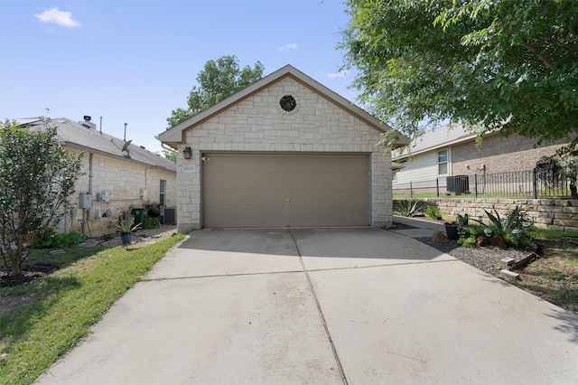 garage featuring central AC