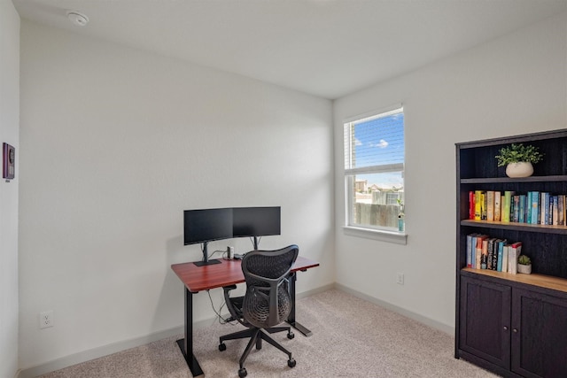 view of carpeted office