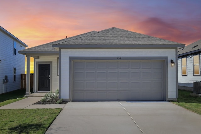 view of front of house featuring a garage